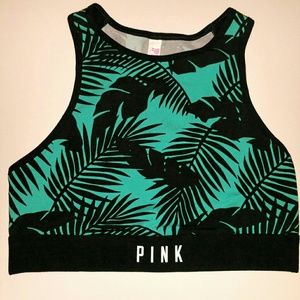 Victoria's Secret PINK Black Floral Sport Bra